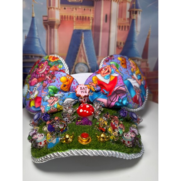 Mouse Ears Visor, Whimsical Magic Tea Party Costume Accessory Glow in the Dark M main image 10